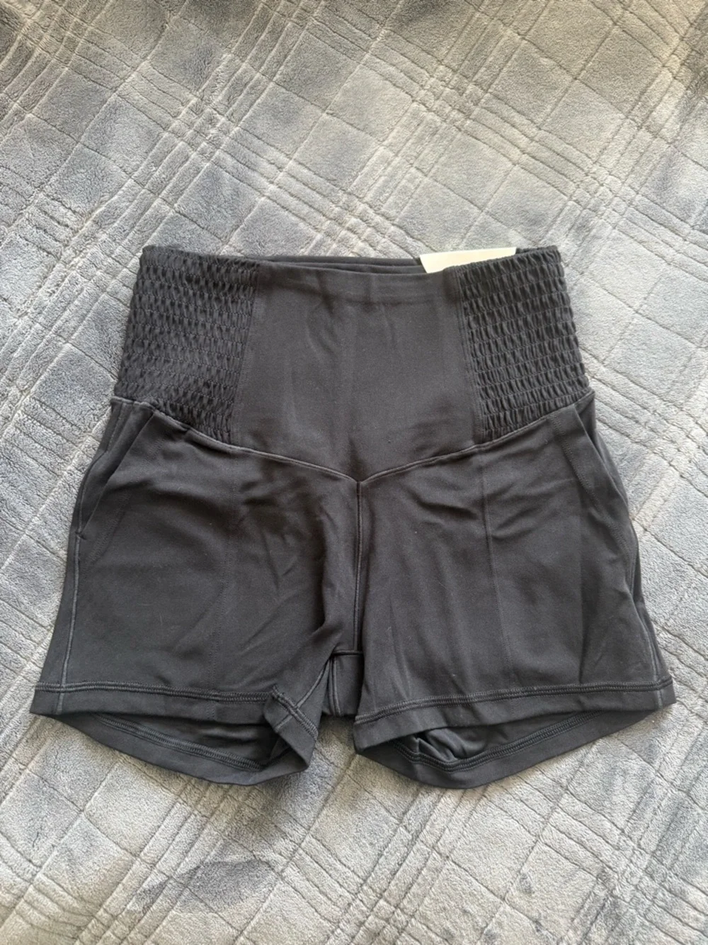 Aerie Offline Real Me High-Waist Black Women’s Athletic Shorts - Picture 5 of 6